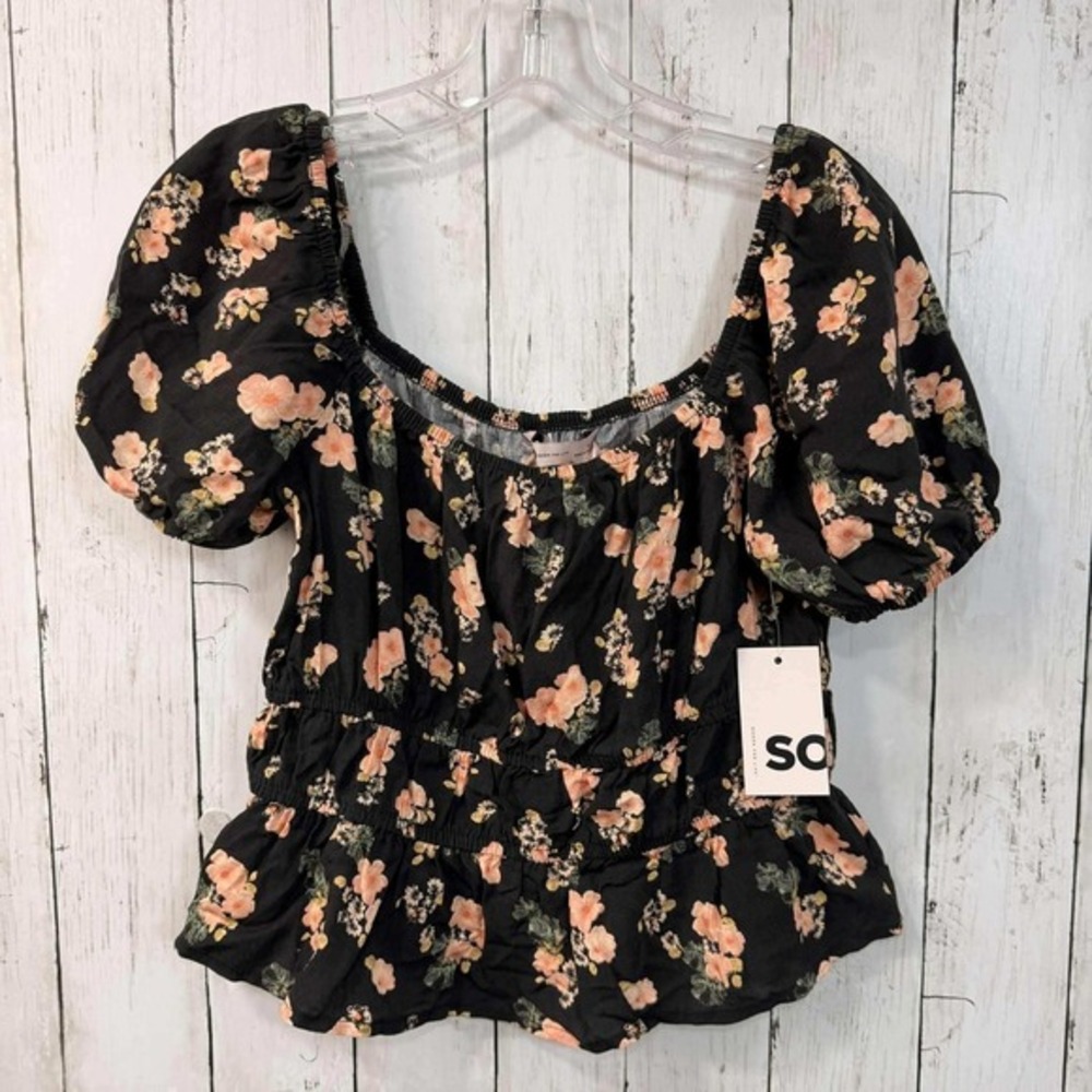 Sonoma Goods For Life NWT Women's Floral Print Peplum Top Size M